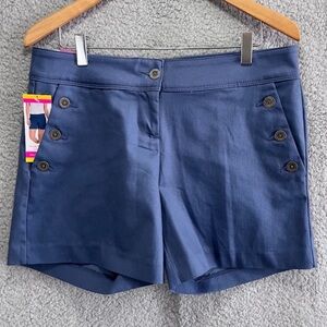 Isaac Mizrahi Casual Tailored Shorts Blue Women 8
